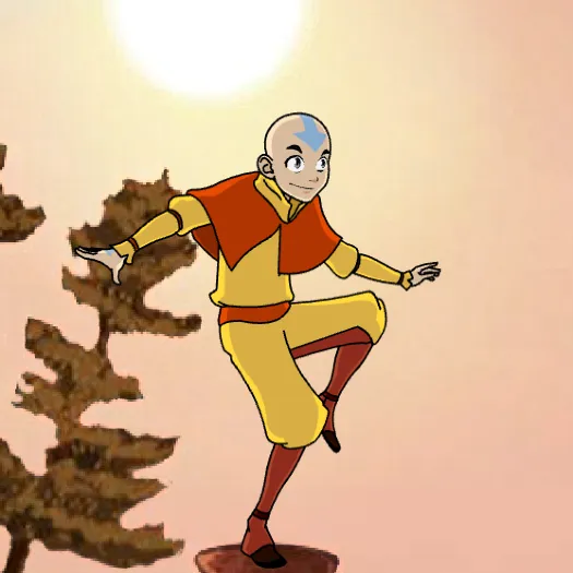 Avatar The Last Airbender Aang On cover art