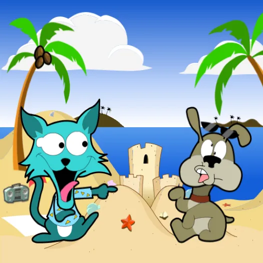 Fleabag vs Mutt 2 Beach Fight source artwork