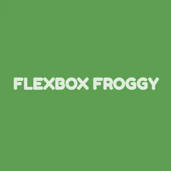 Flexbox Froggy - CSS Flexbox Learning Game cover art
