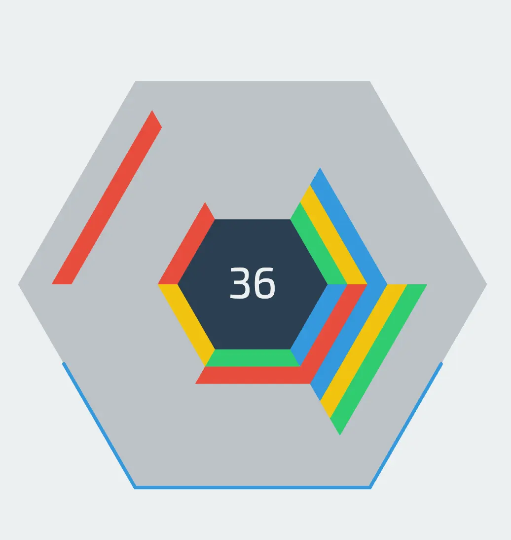 Hextris - Hexagonal Tetris Game Online cover art