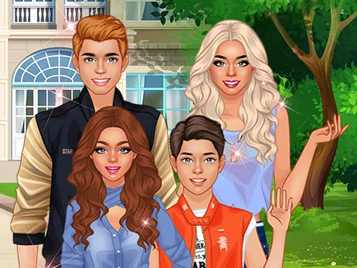 Superstar Family Dress Up Game cover art