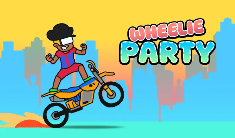 Wheelie Party: Endless Motorbike Stunt Riding Arcade Game cover art